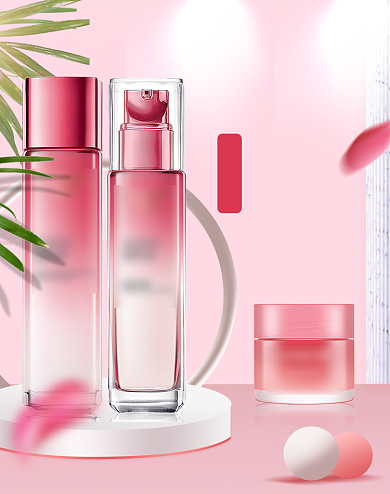 今夏焕白美妆护肤品电商海报背景