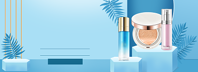 新势力周秋上新酷夏美妆海报大促背景