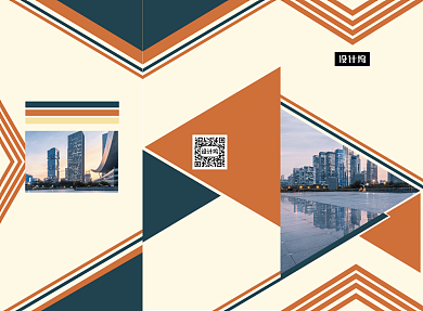 企业公司大气简约宣传三折页模板背景