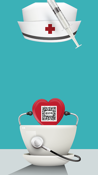 国际护士节手机海报背景