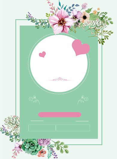 小清新白色情人节印刷海报背景