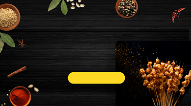 新疆特色烤肉黑色简约手机横图背景