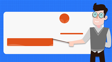 名师培训课程蓝色插画手机横图背景