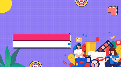 618秒杀促销手绘插画手机横图背景