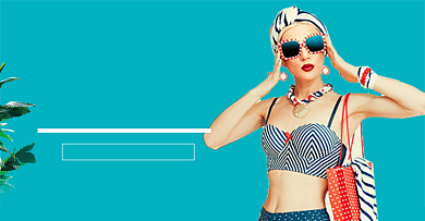 清凉夏季夏日绿色女包箱包淘宝天猫钻展背景