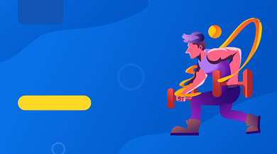 燃烧卡路里手绘插画手机横图背景