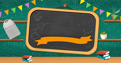 夏季时令书包文具书籍钻展背景