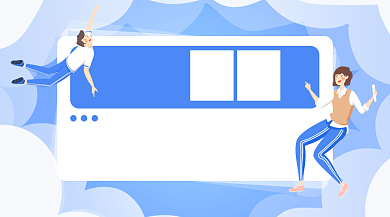 高考倒计时蓝色扁平横版手机海报背景