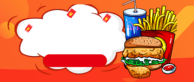 517吃货节红色卡通促销公众号首图背景