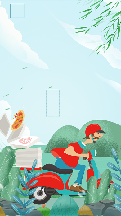 下午茶配送手机海报背景