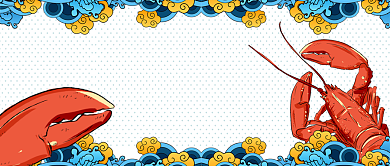 小龙虾促销美食公众号首图背景