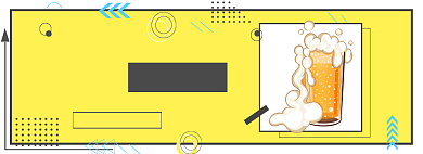 啤酒节黄色促销折扣banner背景