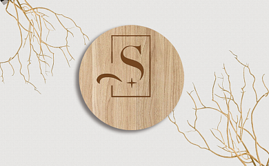 简约木纹名片模板背景