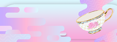 茶杯淘宝电商banner图背景