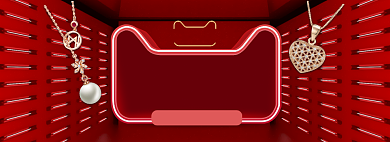 时尚520首饰促销banner背景