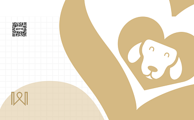 卡通宠物名片模板背景