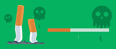 世界无烟日绿色卡通新媒体配图背景