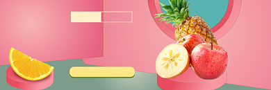 饿了么爱心助农水果生鲜店招背景