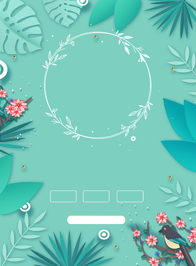 绿色小清新春暖花开促销宣传海报背景