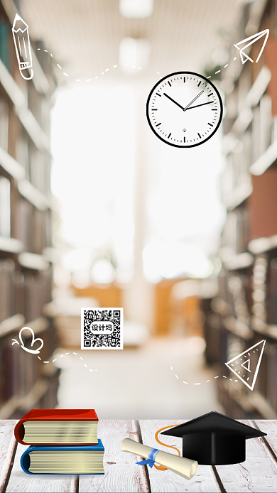 青春毕业季温馨手机海报背景