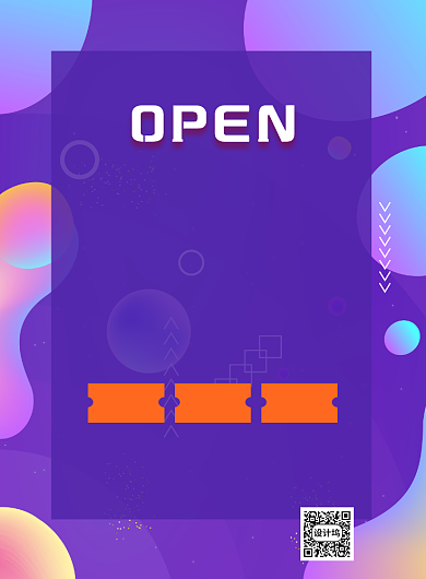 时尚试营业印刷海报背景