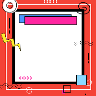 招聘红色孟菲斯几何公众号次图背景