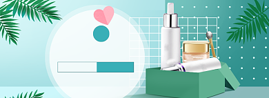 美妆春季促销海报banner背景