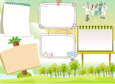 禁毒电子宣传小报清新创意卡通背景