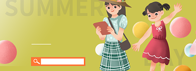 初夏上新淘宝电商banner图背景