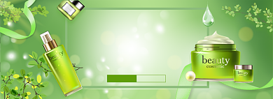 化妆品淘宝banner图背景