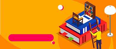 橙色雅思口语培训新媒体配图背景