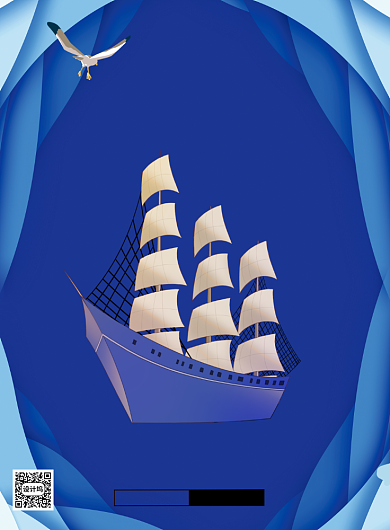国际航海日大海印刷海报背景