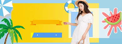女装潮流海报banner模板背景