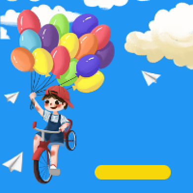 六一致童真卡通可爱公众号次图背景