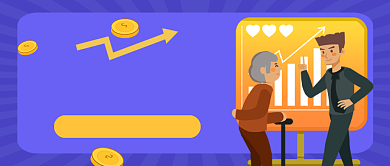 养老金发放有变蓝色卡通公众号首图背景