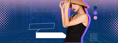 女装新势力周模板背景