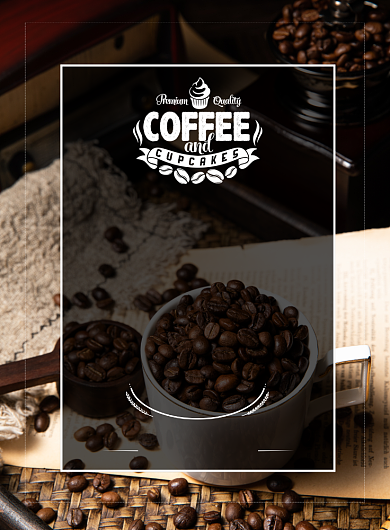 咖啡店价目单印刷海报背景