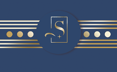 蓝色商务高端名片背景