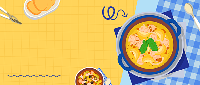 创意插画轻食减肥食谱公众号首图背景