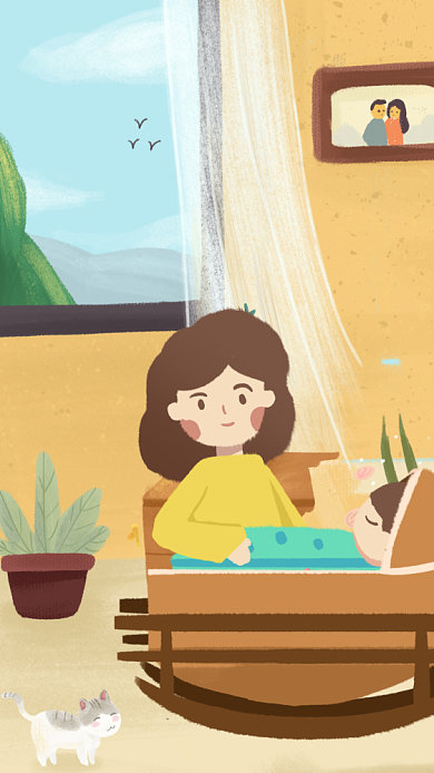 母亲节日手机海报背景