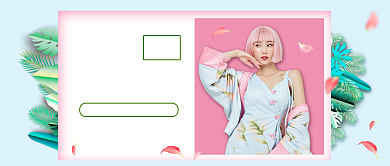 蓝色清新春季上新公众号首图背景