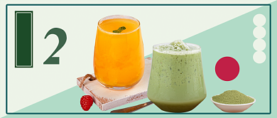 绿色清新简约饮品公众号首图背景