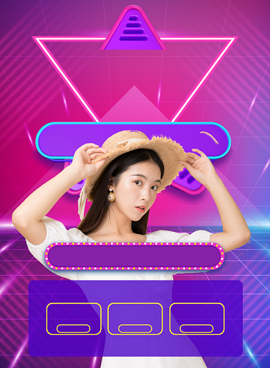 c4d风年中钜惠女装特卖印刷海报背景