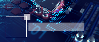 智能芯片电子线上发布会手绘公众号背景