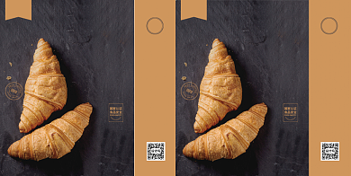 香甜欧式甜品面包食品手提袋背景