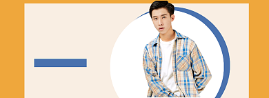 春季男装上新海报banner模版背景