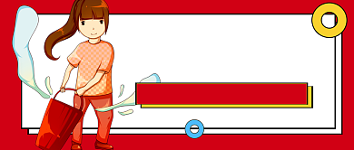 世界无童工日红色卡通新媒体配图背景