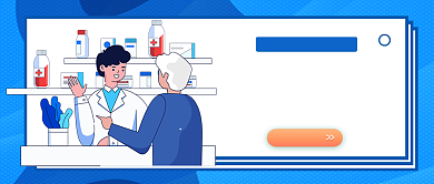 世界预防中风日蓝色卡通新媒体配图背景