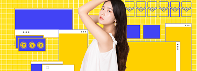 女装618直播主播夏季海报背景