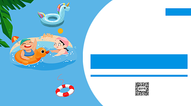 儿童游泳馆游泳培训手机海报背景